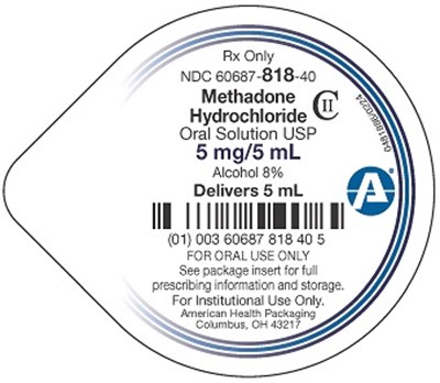 5 mg per 5 ml Methadone HCl Oral Solution Cup Lid - 5 mg per 5 ml Methadone HCl Oral Solution Cup Lid